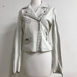 NWOT Raw 7 Studded Leather Jacket